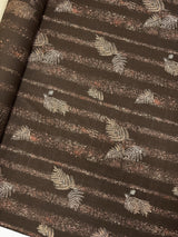 Wool Printed Brown Beige Fabric