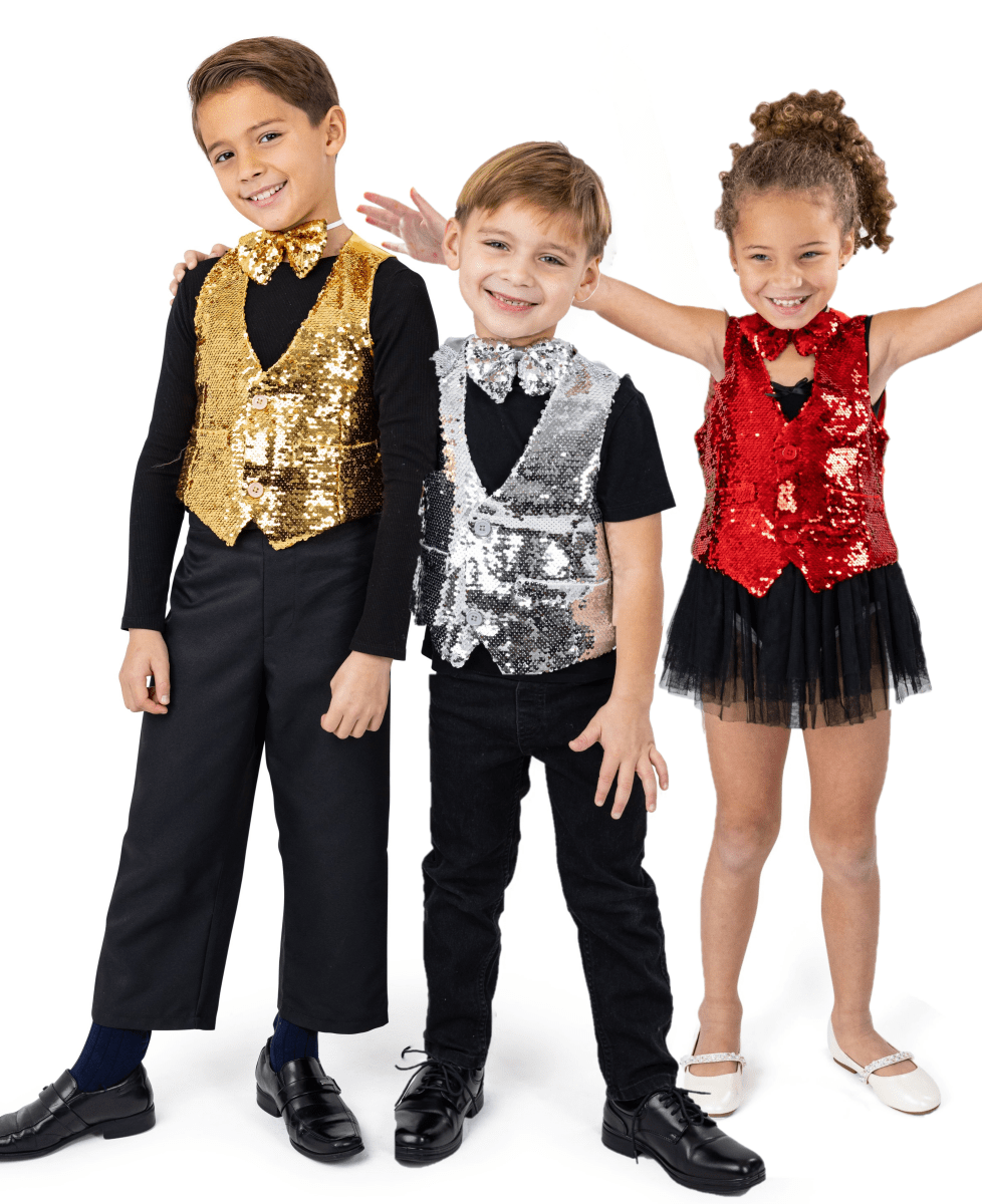 Sequined Vest & Bow Tie Costume