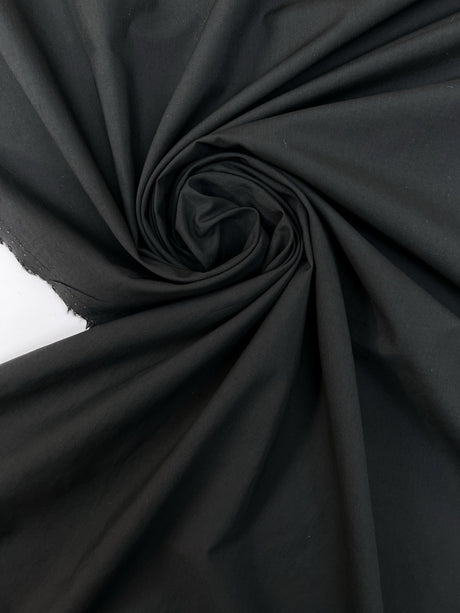 Black Cotton Plain Weave Fabric