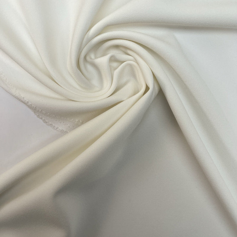 White Crepe Acetate Fused Fabric