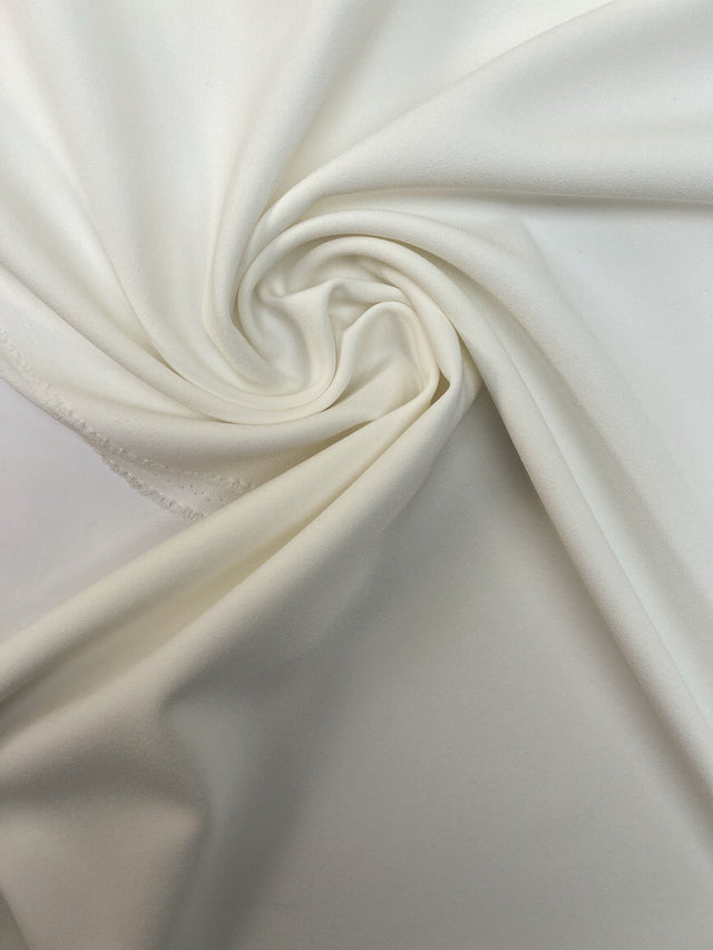 White Crepe Acetate Fused Fabric