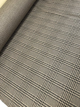 Acrylic Wool Jacquard Checked Brown-Beige