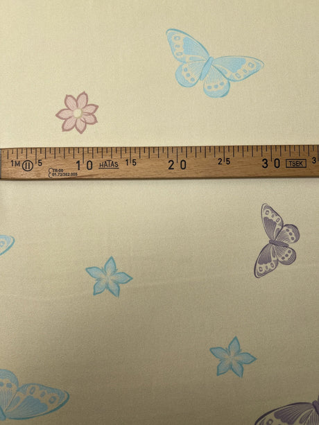 Viscose Crepe Printed Yellow Fabric