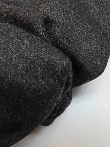 Wool Tweed Melange Gray Suiting Fabric