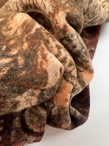 Italian Brown Beige Abstract Twill Fabric