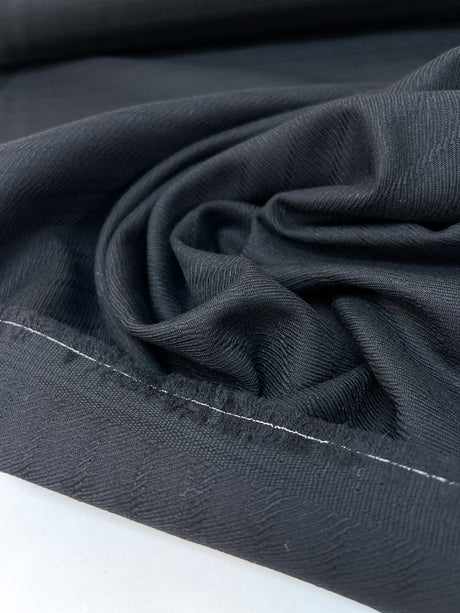 Black Wool Twill