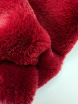 Red Faux Fur Pile Fabric