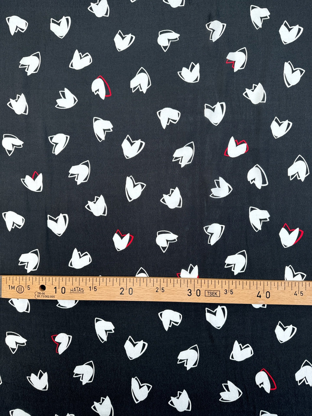 Viscose Crepe Black White Printed