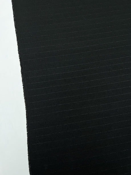 Black Cotton Lurex Twill Fabric