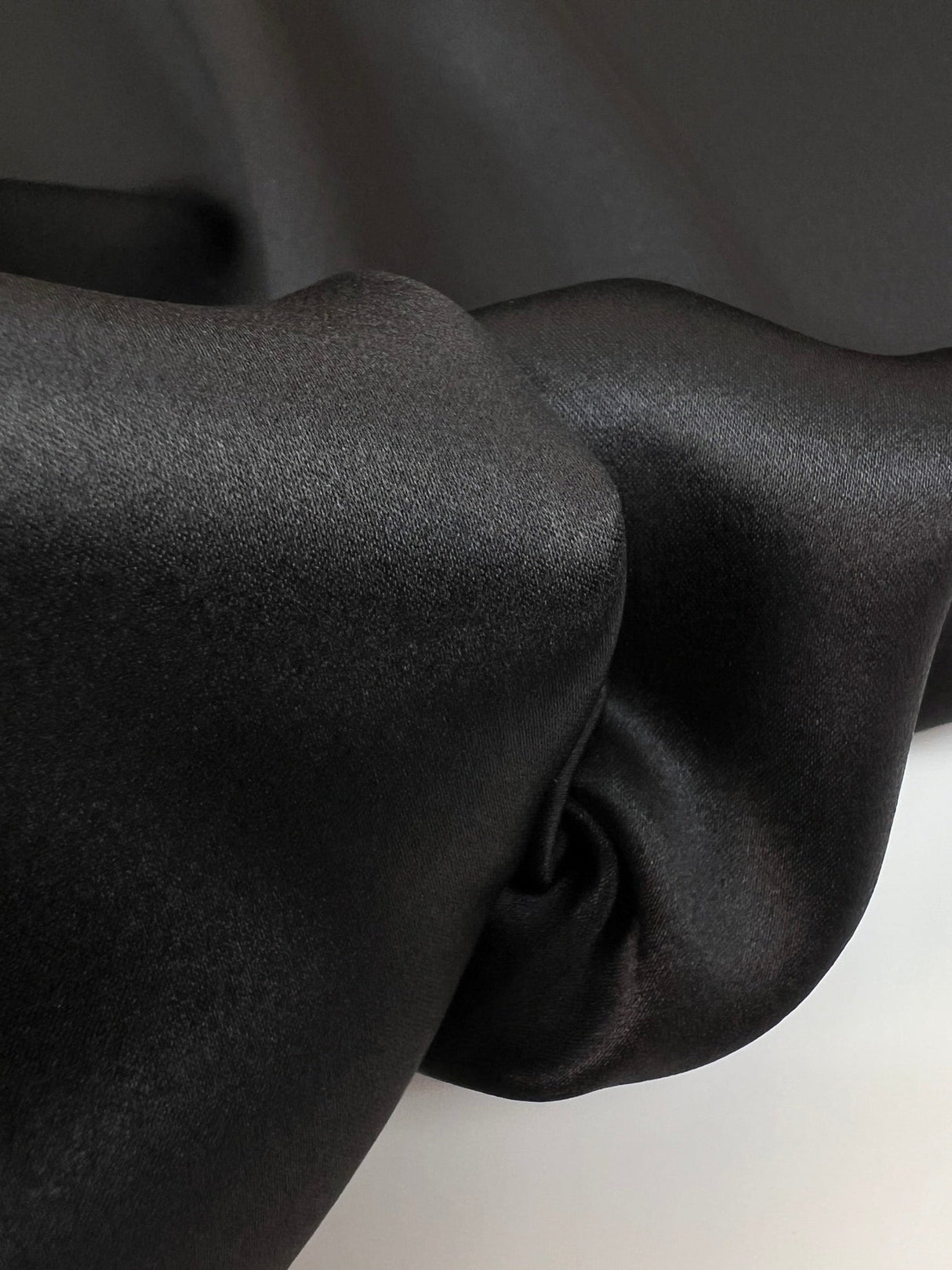 Silk Satin Black Stretch