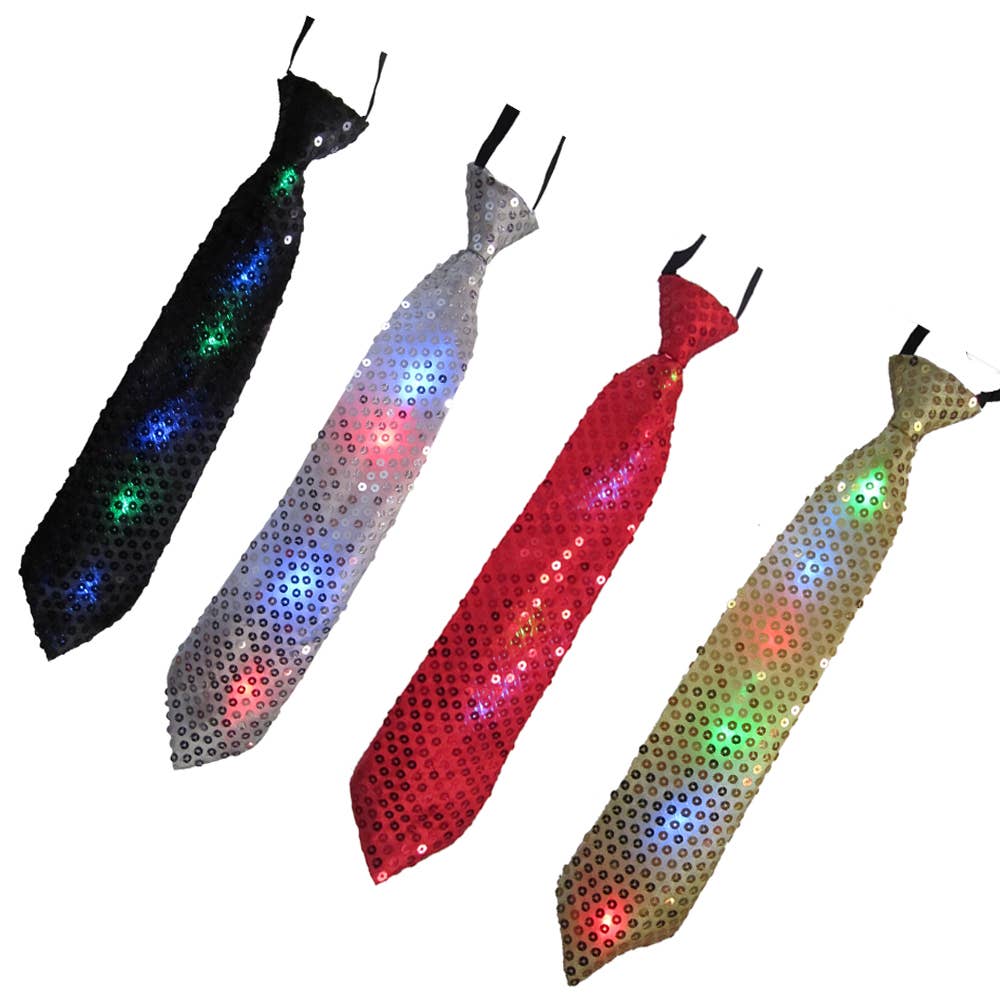 Red Tie with Flashing Lights