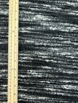 Wool Bouclé Striped Gray Black