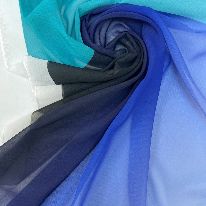Polyester Chiffon Crepe Printed Abstract Panel