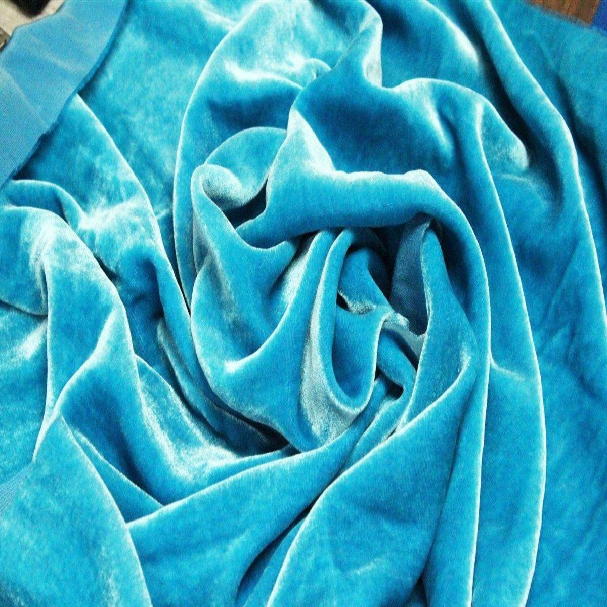 Silk Rayon Velvet Fabric - 80 Percent Rayon 20 Percent Silk, Velvet, 45" Width, 180 GSM (1 Yard)