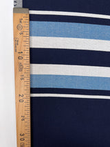 Polyester Blend Twill Striped Blue White
