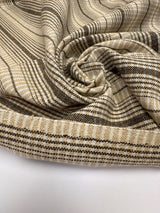 Wool Cotton Striped Fabric