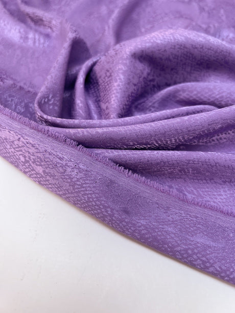 Purple Jacquard Stretch Fabric