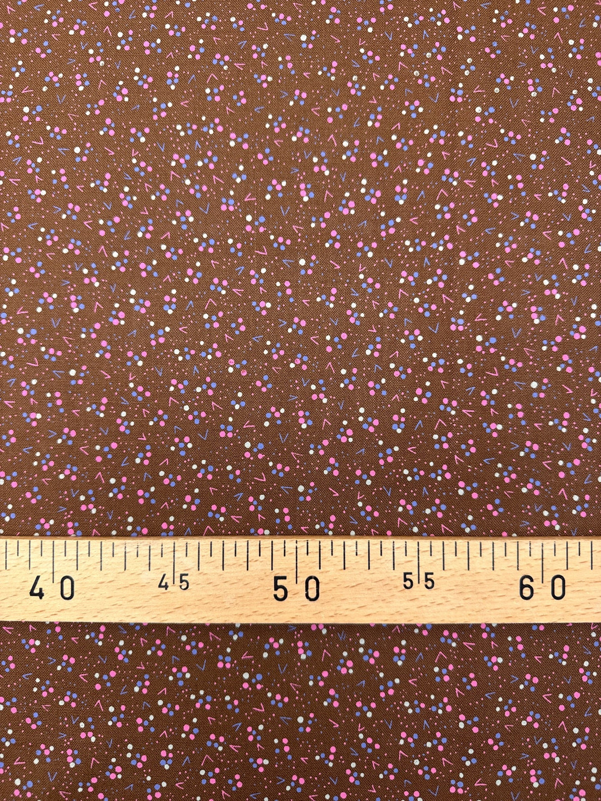 Virgin Wool Printed Geometric Fabric