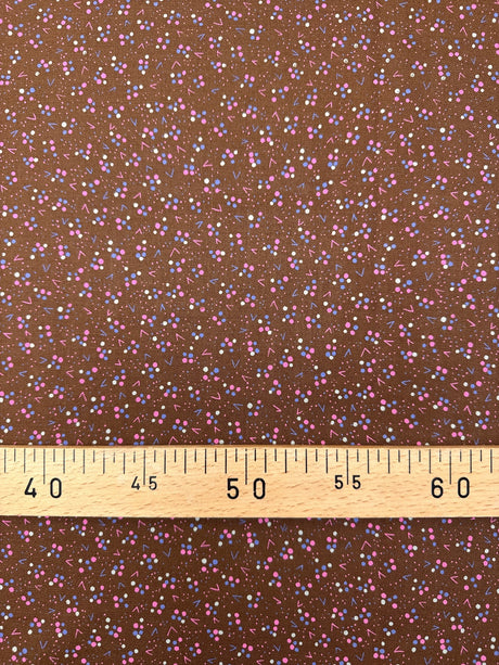 Virgin Wool Printed Geometric Fabric