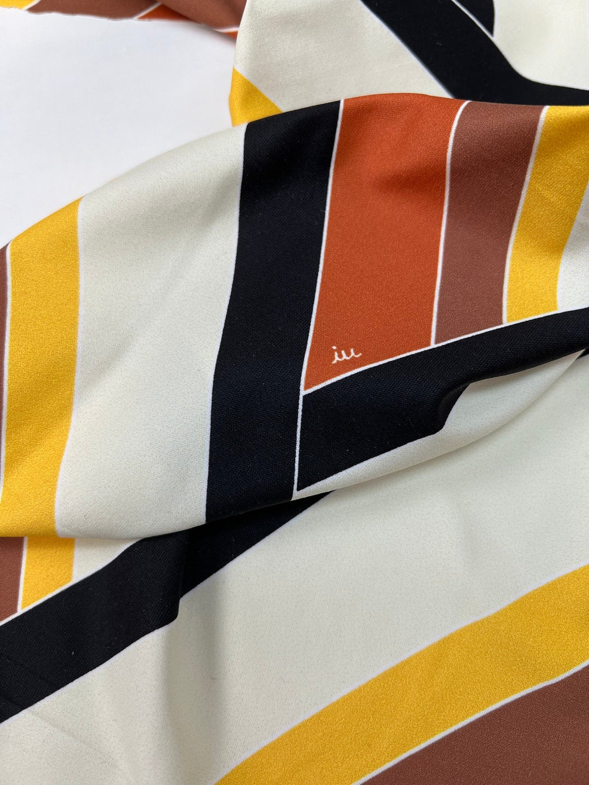 Polyamide Elastane Knitted Blend Printed Yellow Beige