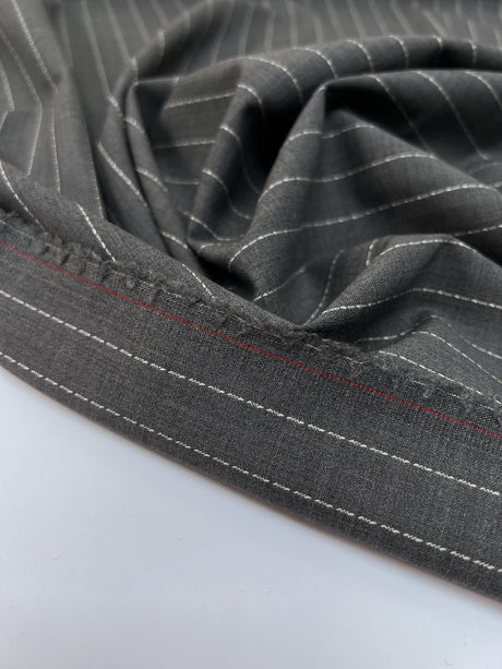 Virgin Wool Striped Suit Fabric