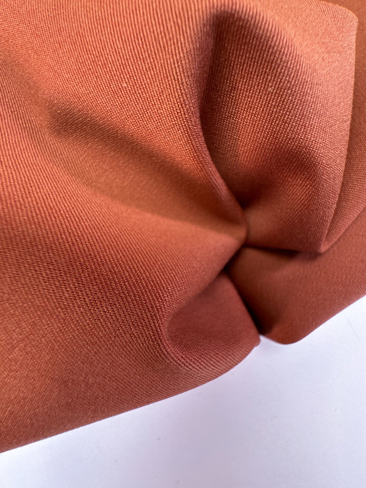 Orange Viscose Wool Twill Suiting