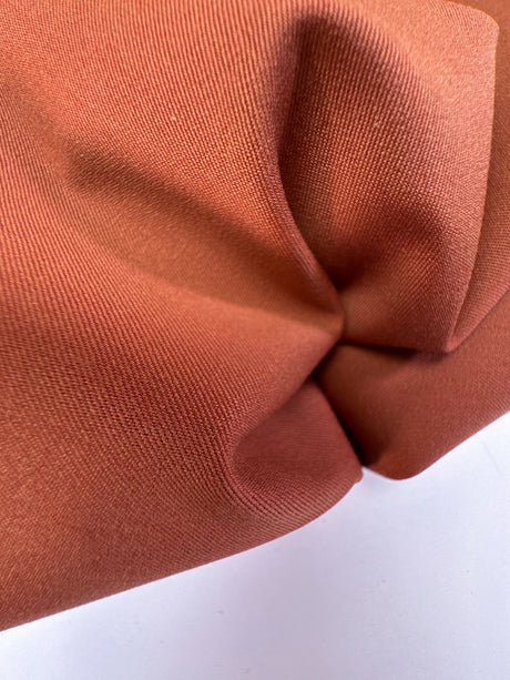 Orange Viscose Wool Twill Suiting