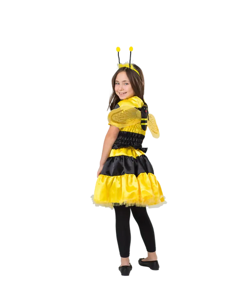 Kids bumblebee costume with top skirt wings and headband