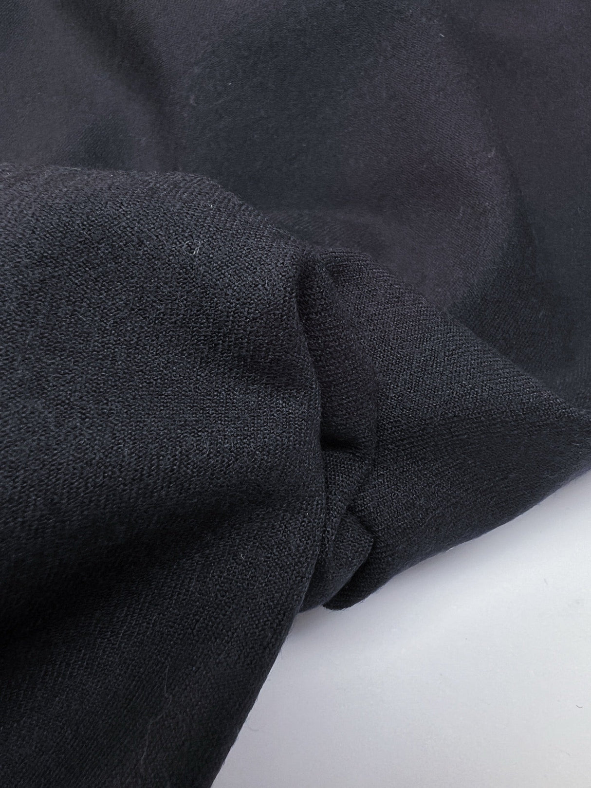 Wool Stretch Twill Blue Black