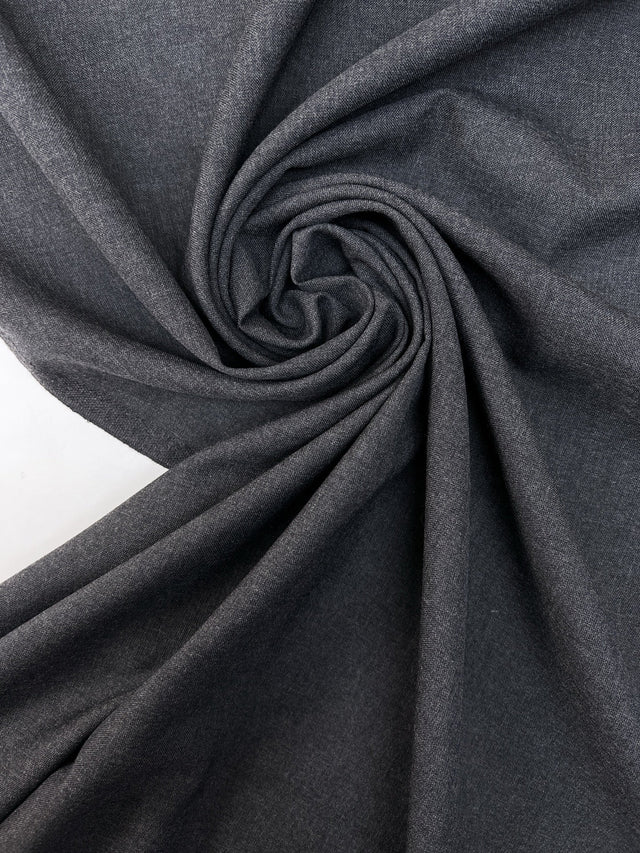 Wool Fabric Melange Gray
