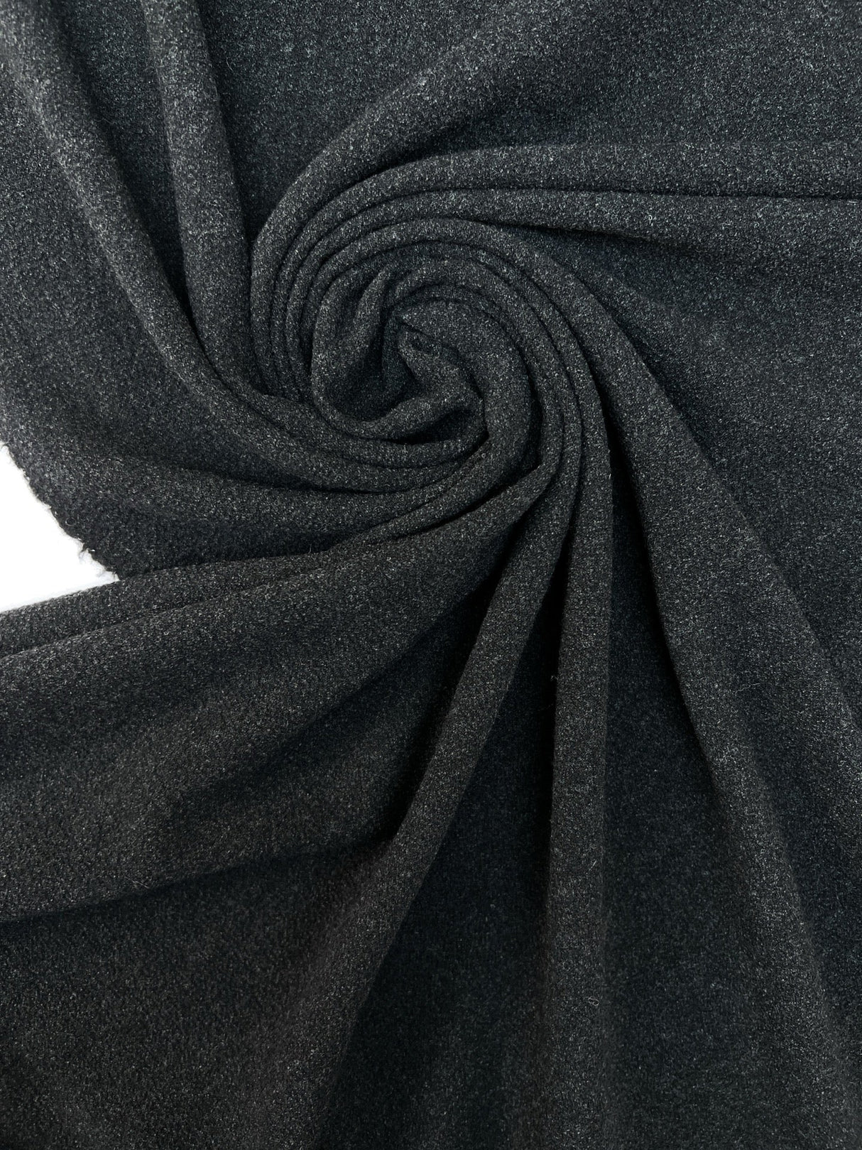 Wool Crepe Melange Gray Stretch