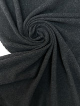 Wool Crepe Melange Gray Stretch