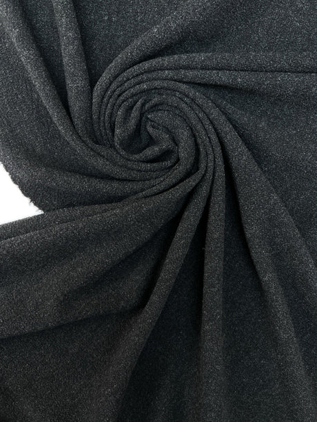 Wool Crepe Melange Gray Stretch
