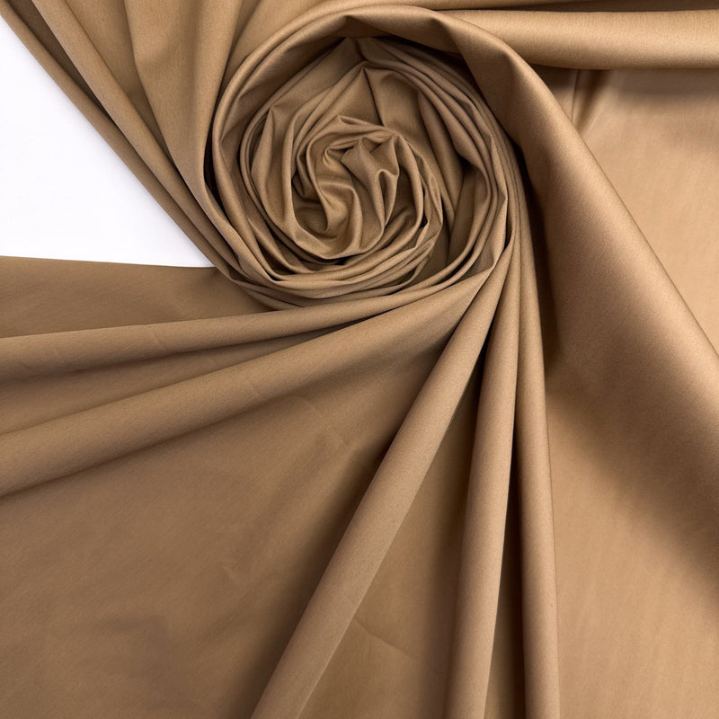 Cotton Elastane Twill Brown Beige