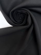 Black Polyamide Cotton Elastane Double Weave