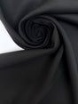 Black Polyamide Cotton Elastane Double Weave