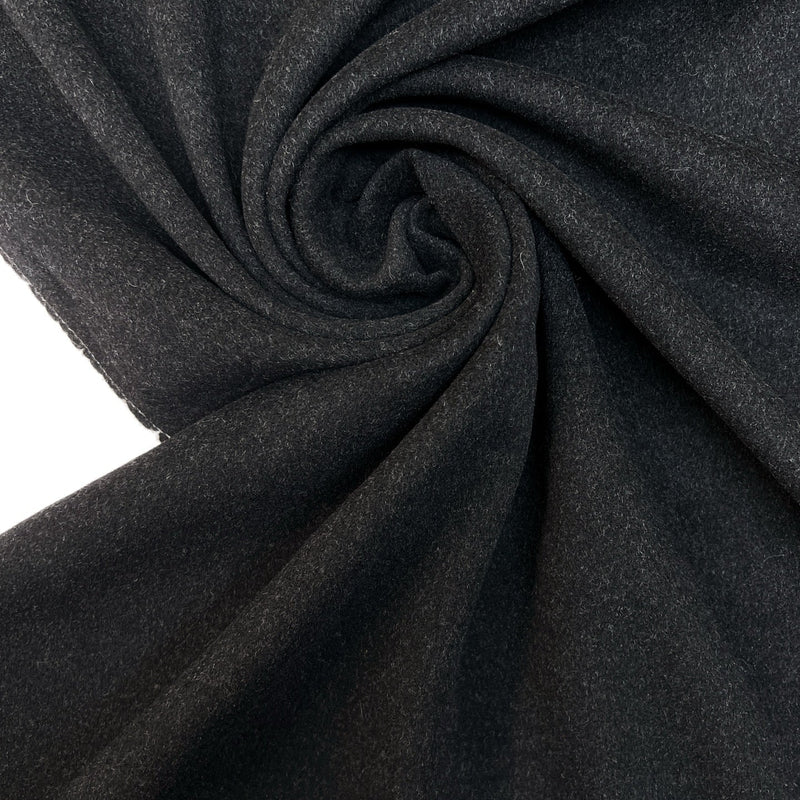 Wool Tweed Melange Gray Black