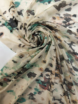Cotton Knit Printed Brown Beige