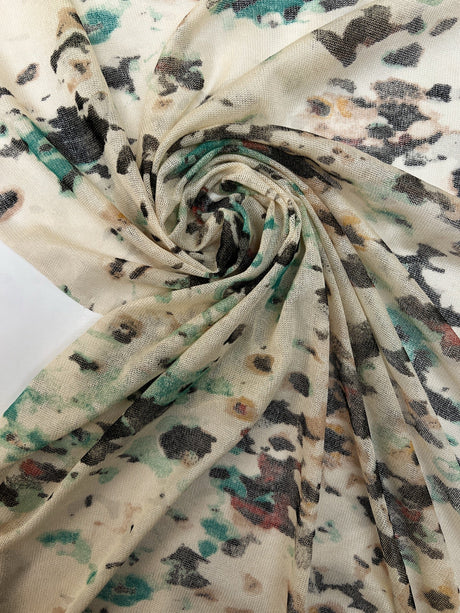 Cotton Knit Printed Brown Beige
