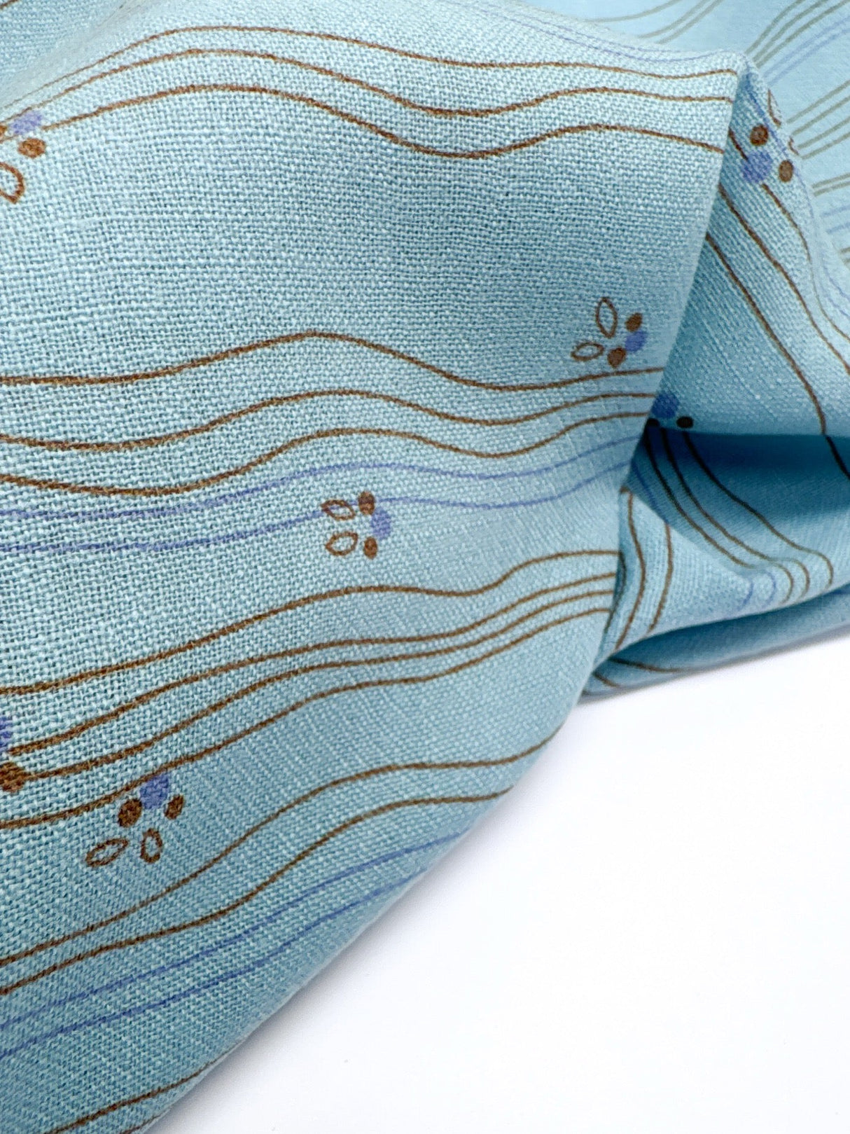 Printed Blue Wool Fabric