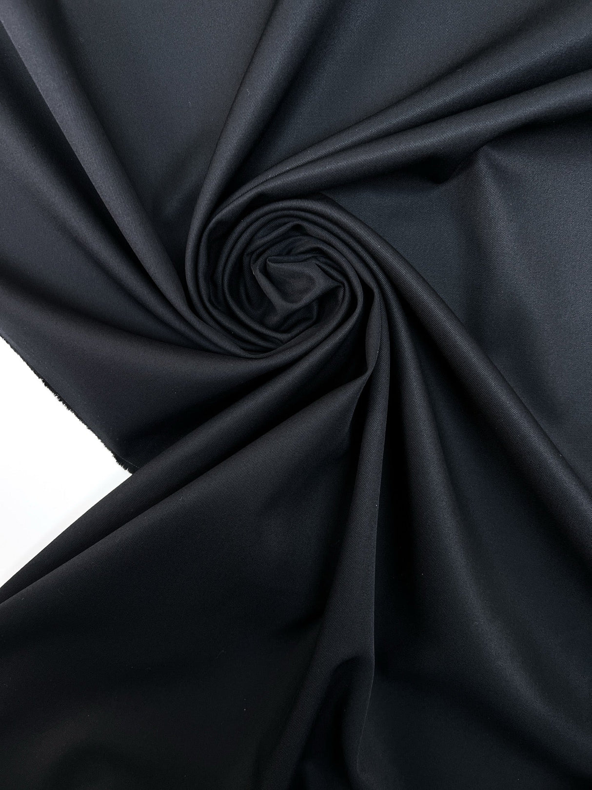 Black Cotton Twill Suit Fabric