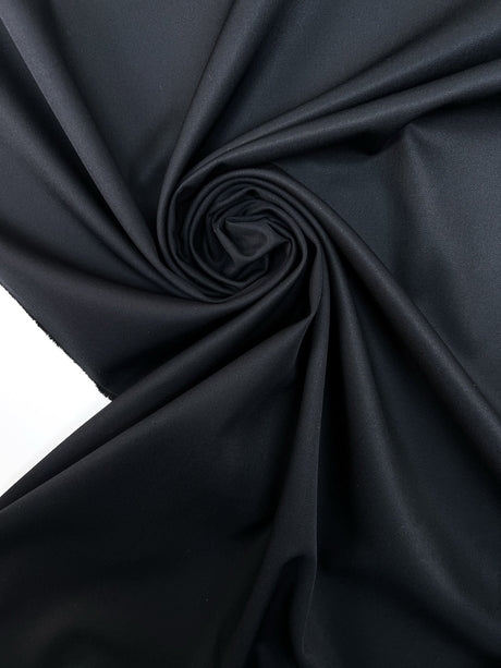 Black Cotton Twill Suit Fabric