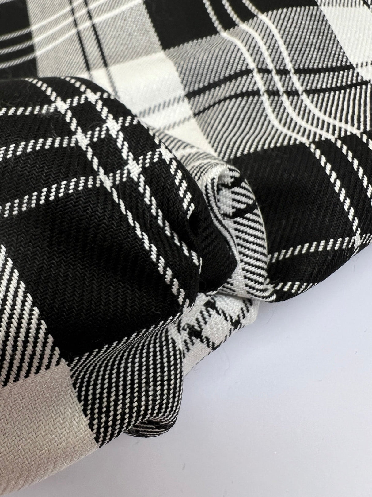 Cotton Tweed Checked Fabric