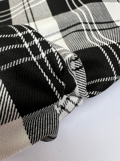 Cotton Tweed Checked Fabric