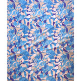 Chiasoka 100 Percent Cotton Fabric - Blue, Purple, Taupe African Print, 58" Width (1 Yard)