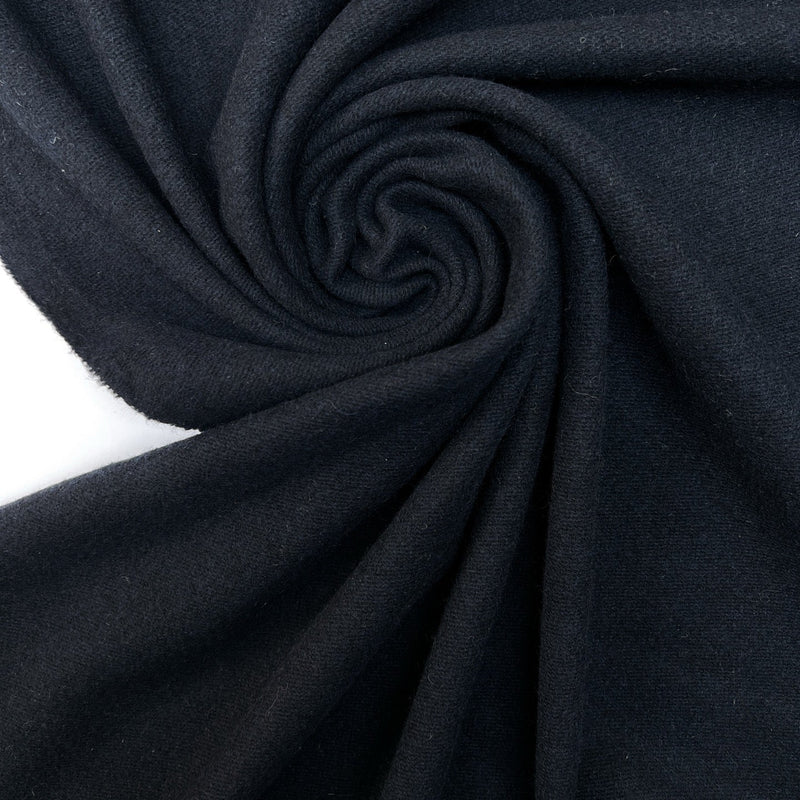 Wool Tweed Fabric Blue Black