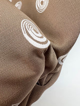 Wool Blend Printed Jacket Fabric White Brown