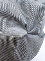 Cotton Blend Houndstooth Woven White Gray