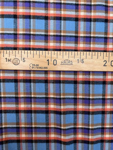 Cotton Flannel Multicolour Striped Checked