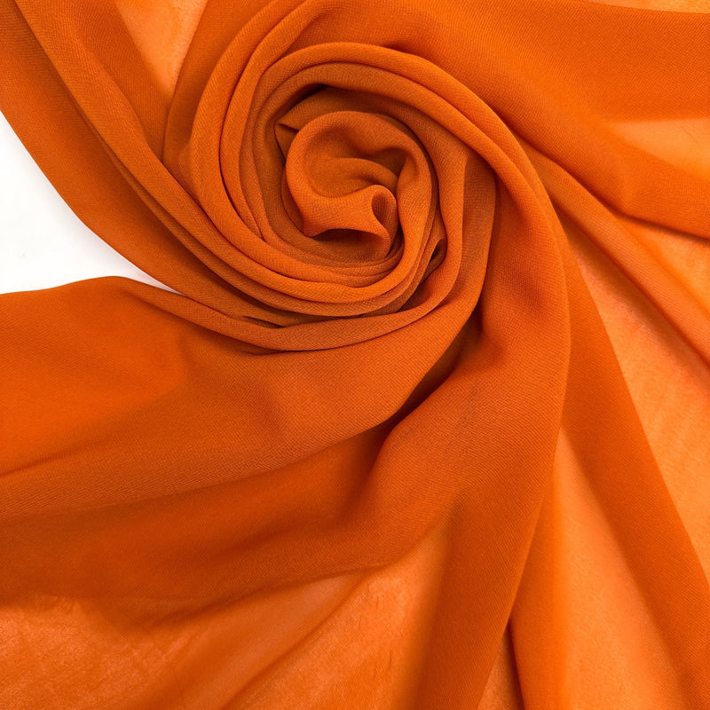 Orange Polyester Chiffon